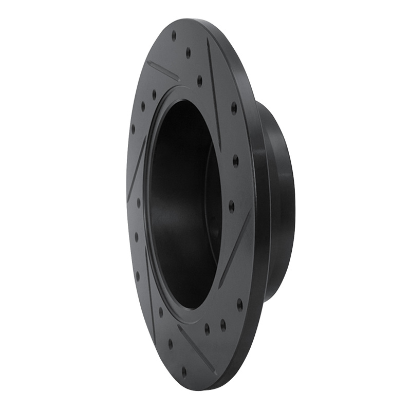 Audi A6 Brake Rotor (1) - Rear Left - R1 Concepts - Drilled & Slotted - Black - `99-`02